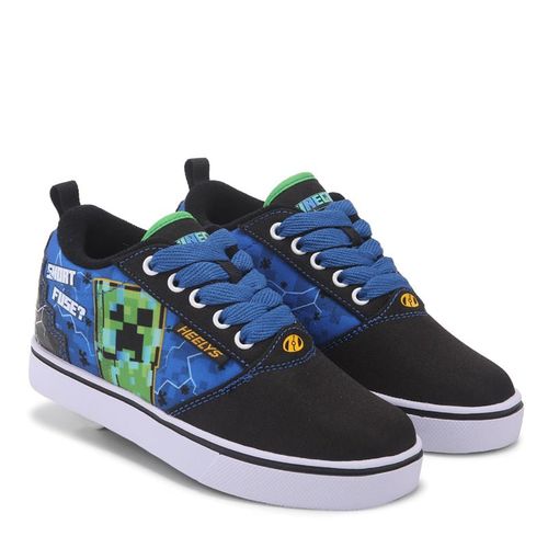 Kids' Minecraft Pro 20 Skate Sneaker Little/Big Kid Shoes (Black/Blue Minecraft)