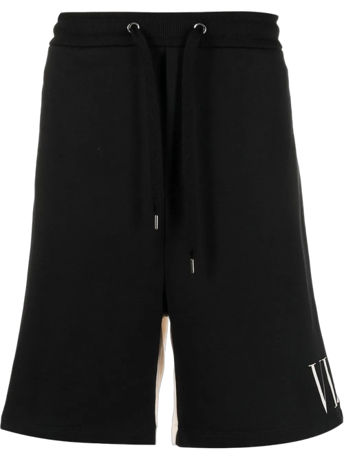 Two-Tone Logo Shorts — Black