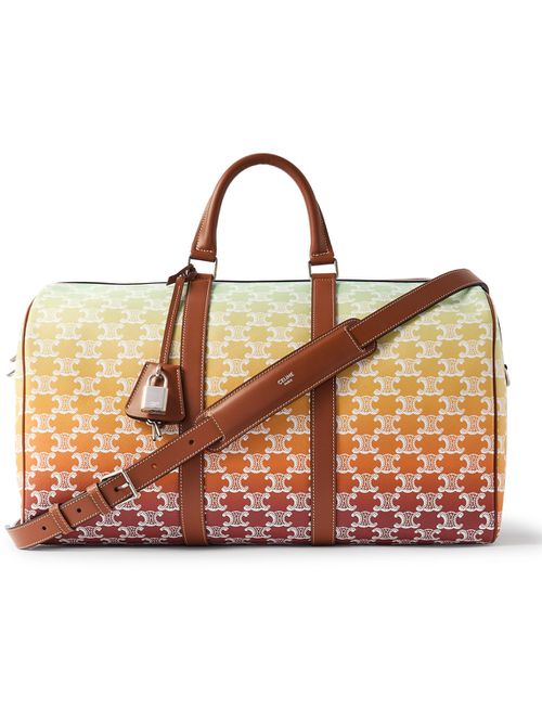 Medium Voyage Leather-Trimmed Logo-Print Coated-Canvas Holdall