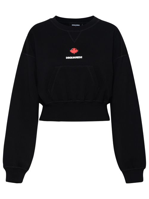 Black Cotton Sweatshirt