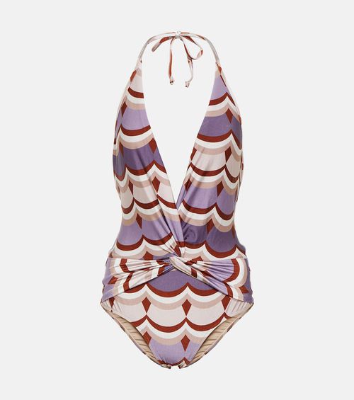 Vintage Waves printed swimsuit