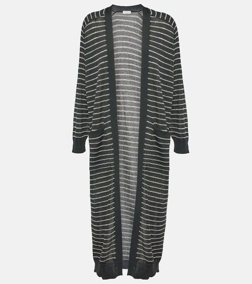 Dazzling striped cotton cardigan
