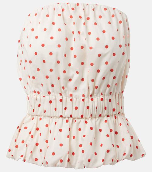 Aurelia polka-dot linen top