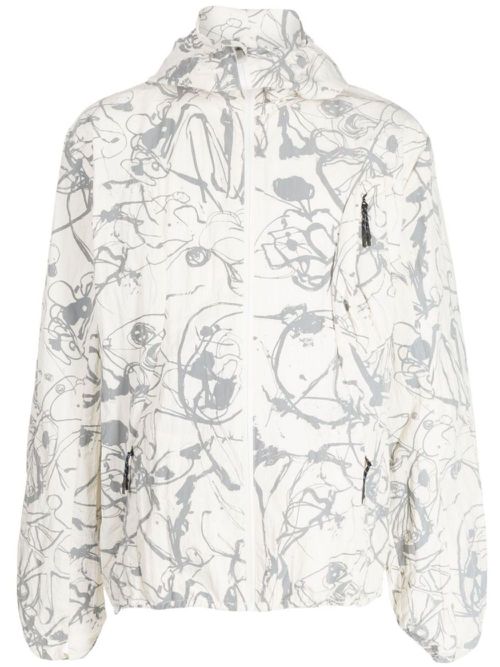 Graphic-print jacket - White