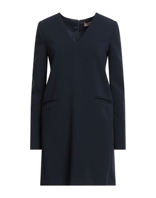 Woman Mini dress Navy Size 10 Polyester, Viscose, Elastane