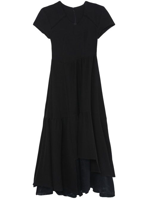 Ormen short-sleeve knitted dress - Black