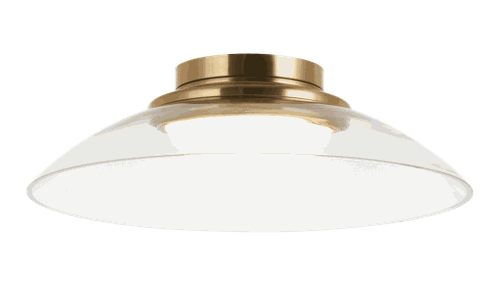 Aged Gold Brass LED Flush Mount from the Luna Collection