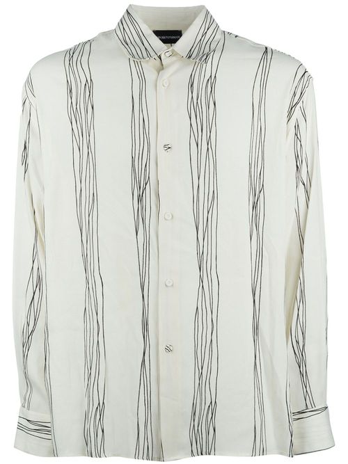 Stripe-print shirt - White
