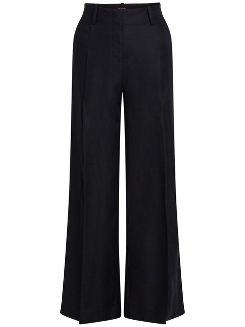 High-rise wide-leg trousers - Black