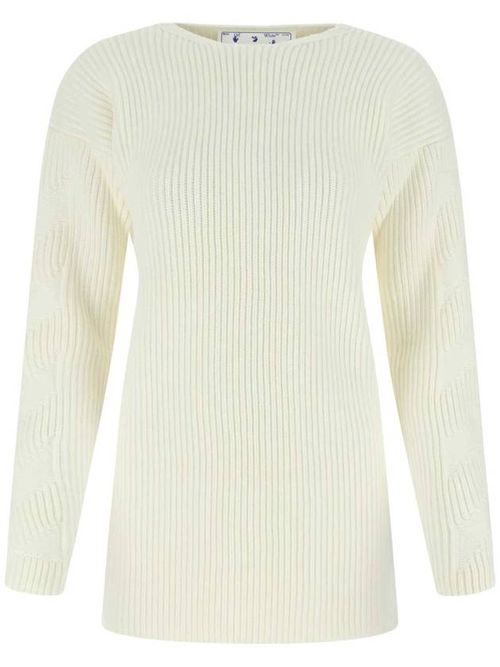 Ribbed-knit wool jumper