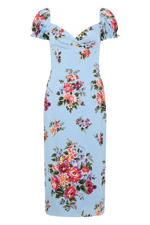 Floral Silk Dress with Elegant Design