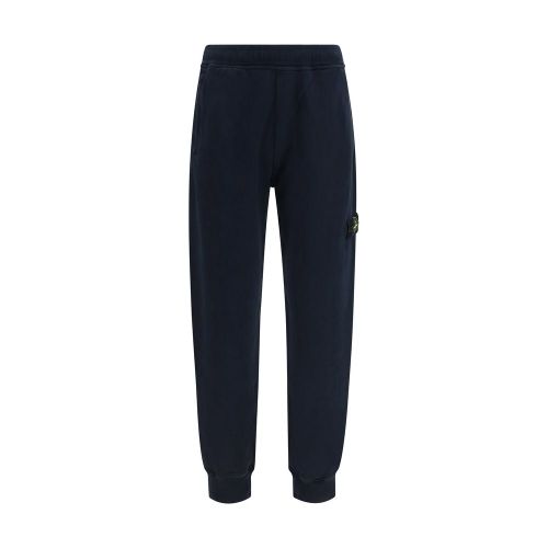 Cotton Logo Patch Joggers — Navy