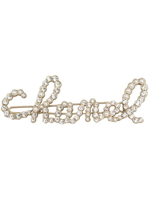 CHANEL Pre-Owned | 2021 faux-pearl logo-lettering hair  display picture 1