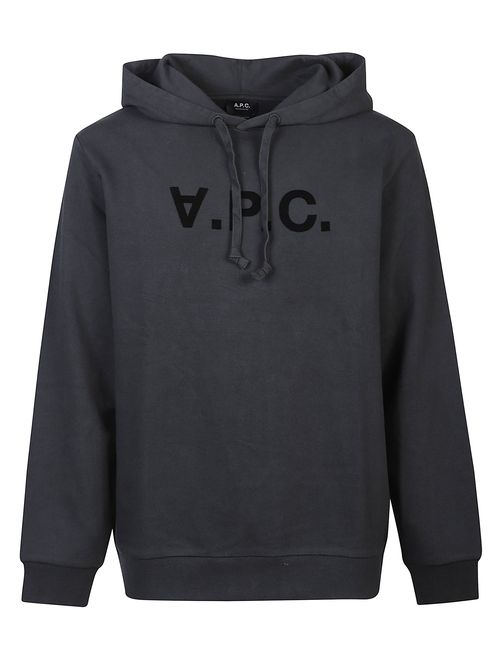 A. P.C. Velvet Logo Hoodie