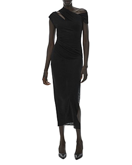 Scala Asymmetric Cutout Midi Dress