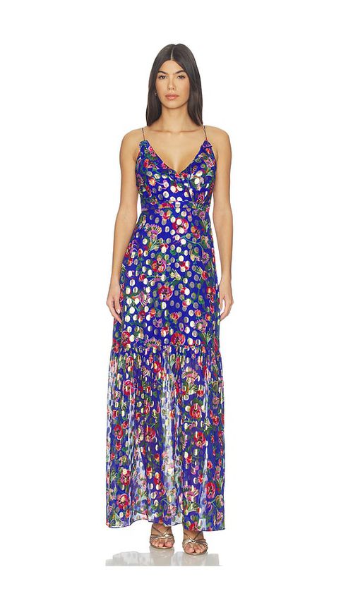 SALONI Ani Long Dress in Royal. - 4 also , 6, 8
