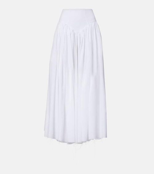 Juniper gathered linen midi skirt