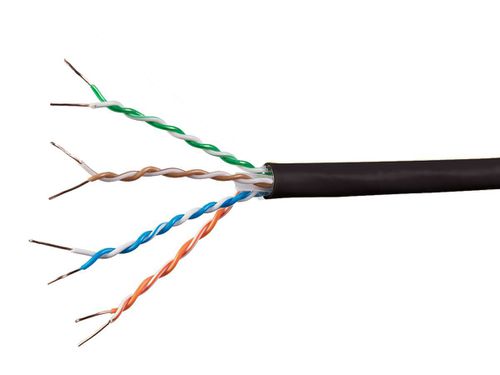 Cat6A 1000ft Black CMR Bulk Cable, Solid, UTP, 23AWG, 550MHz, 10G, Pure Bare Copper, No Logo, Spool in Box, Bulk Ethernet Cable