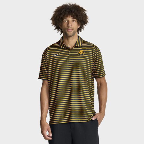 Men's Nike Anthracite Iowa Hawkeyes 2025 Coaches Premium Tour Stripe Dri-FIT Polo, : arge, Grey