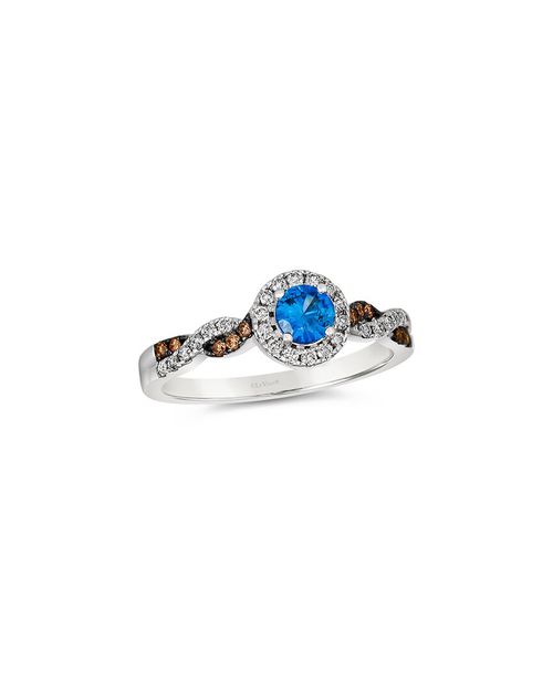 Chocolate Twist 14K 0.58 Ct. Tw. Diamond & Sapphire Ring