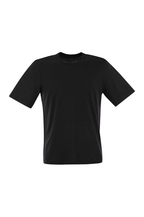 Majestic Short-Sleeved T-Shirt In Lyocell And Cotton