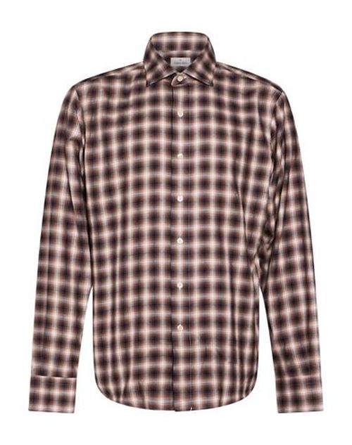 Man Shirt Dark brown Size 15 ¾ Cotton, Viscose