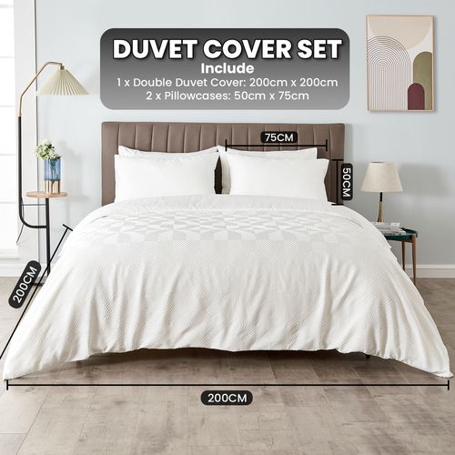 TEMU Classic Geometric Triangle Pattern Microfiber Duvet Set |luxurious Soft Breathable Plain Reversible 3d Bedding | Luxurious Bedding For Double