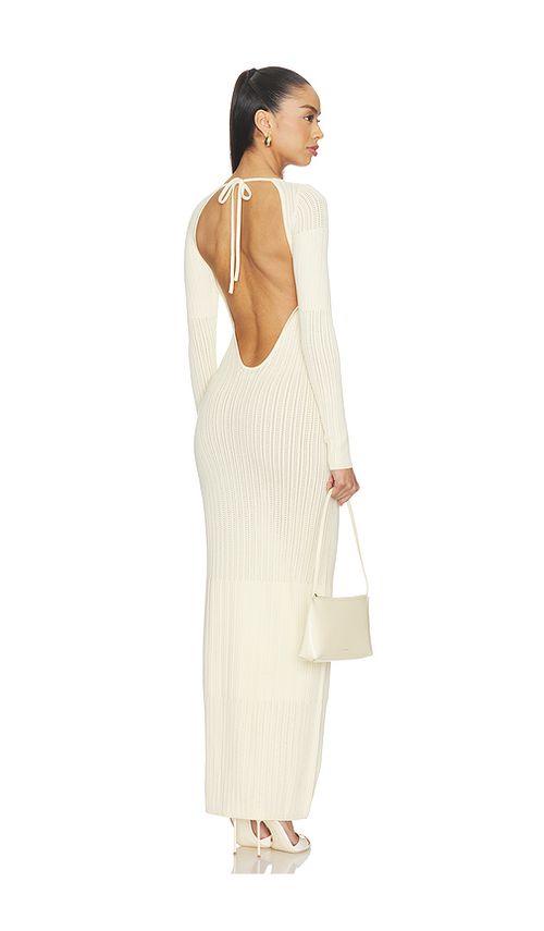 Lovers and Friends Doreen Pointelle Maxi Dress in Ivory. - L also in M, S, XL
