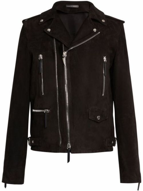 Suede biker jacket