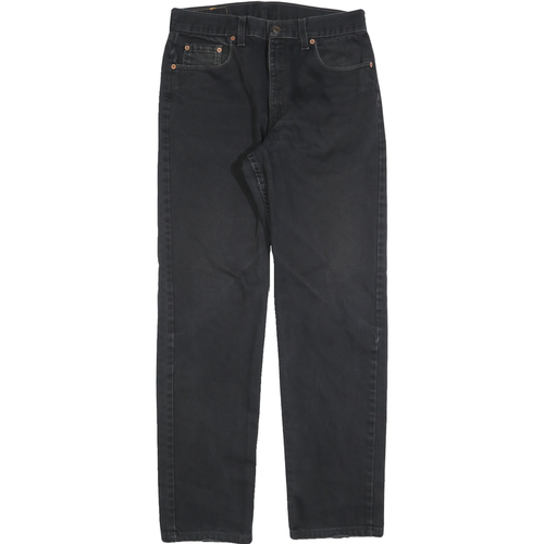 LEVI'S 612 02 Mens Jeans Black Regular Straight Denim W32 L32 Zip