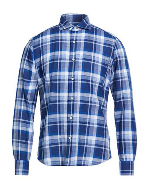 Man Shirt Blue Size 15 Cotton, Linen