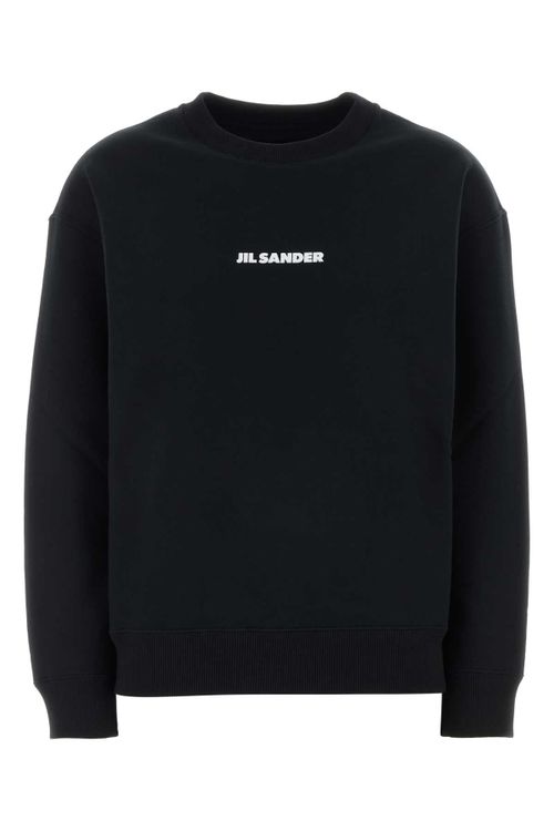 Logo-Embroidered Cotton Sweatshirt — Black
