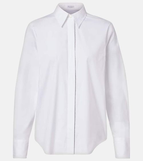 Monili cotton-blend poplin shirt