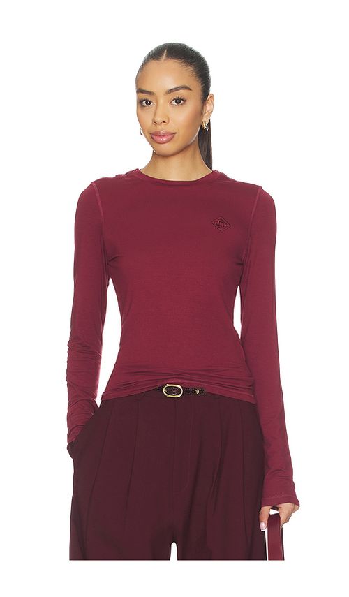 Casablanca Lightweight Long Sleeve Tee in Red. - L also in M