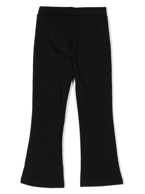 Logo-embroidered jersey track pants - Black