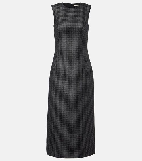 Hartley houndstooth wool-blend midi dress