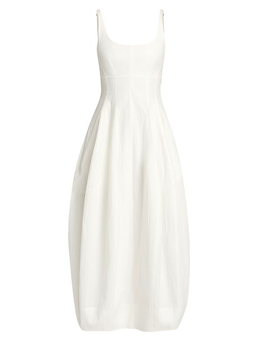 Women's Nina Cotton-Blend Scoopneck Midi-Dress - Bone China