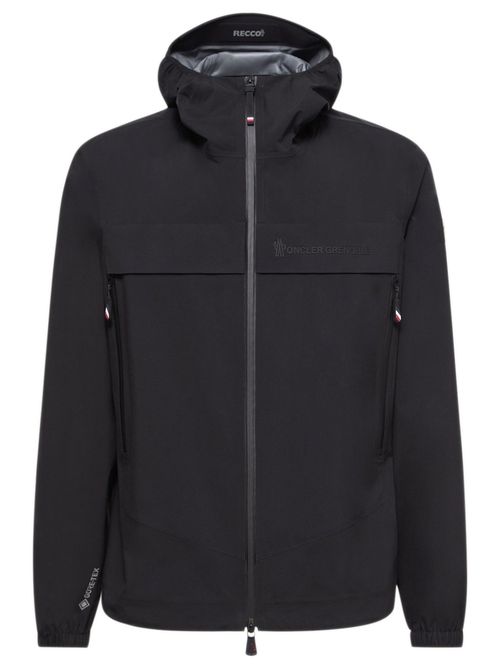 Men's Heat-Sealed Seam Hooded Jacket with Water-Repellent Zip Pockets
