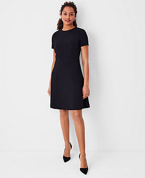 Ann Taylor The Flare Dress in Fluid Crepe