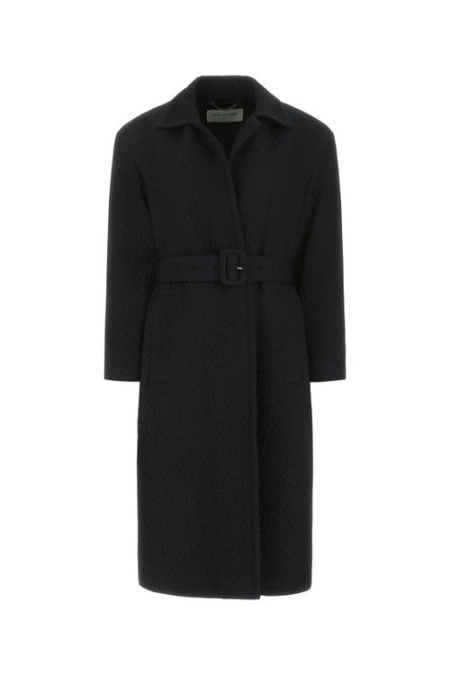Wool Belted Coat — Black