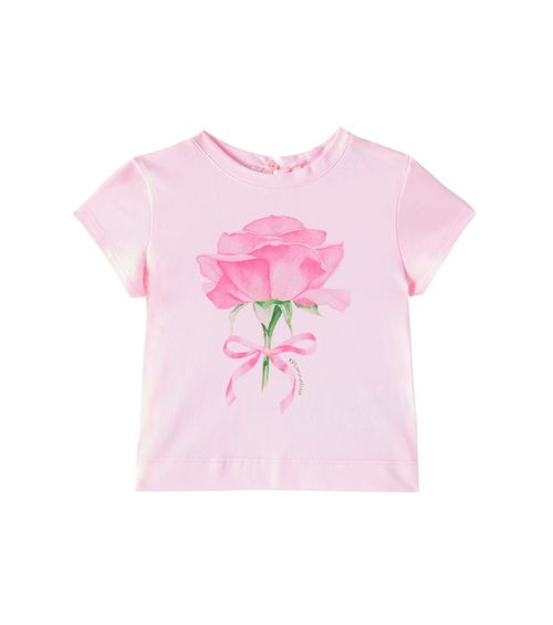 Monnalisa Baby floral cotton jersey T-shirt