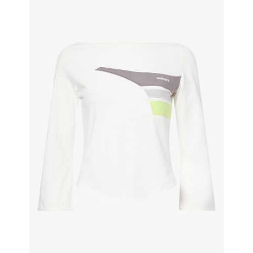 Womens Seekola Boat-Neck Stretch-Cotton Top