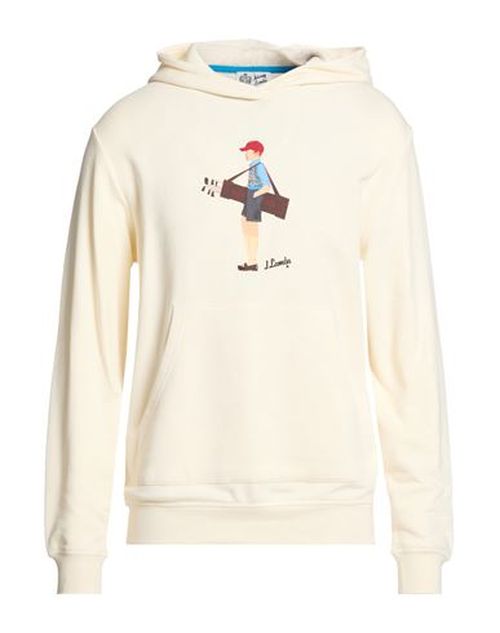 Man Sweatshirt Cream Size M Cotton