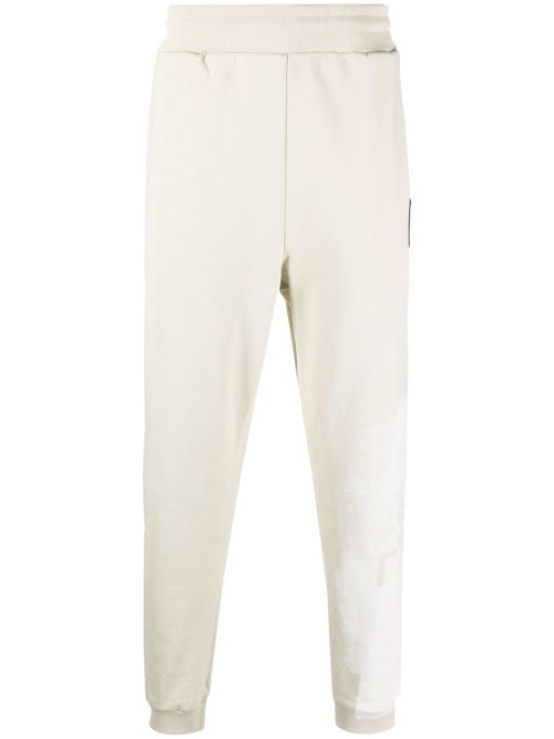 Brushstroke tapered track pants - Neutrals