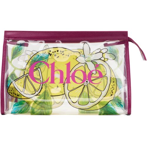Pink & Yellow 'Soleil' Zipped Pouch