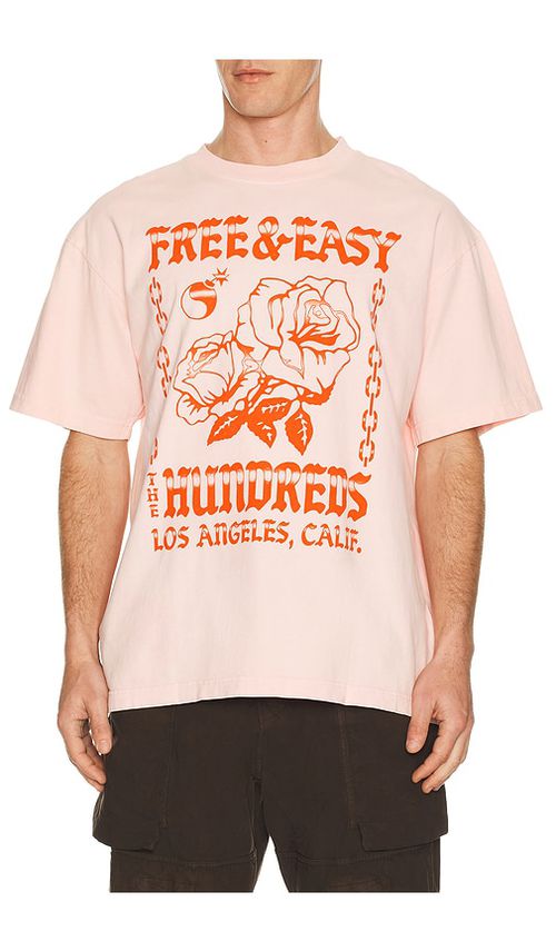 The Hundreds x Free And Easy Rose T-Shirt in Pink. - M also in L, S, XL/1X
