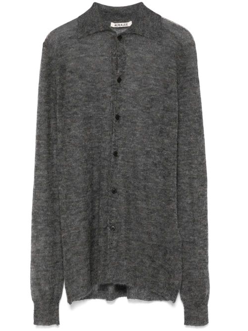 Semi-sheer cardigan - Grey