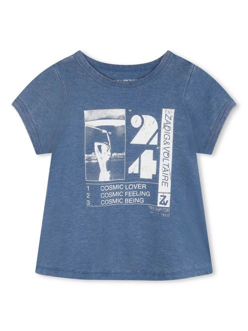 Logo-print T-shirt - Blue