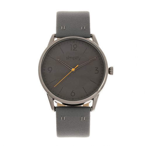 The 6300 Dial Charcoal Leather Watch SIM6306