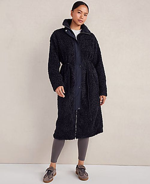 Ann Taylor Haven Well Within Long Sherpa Coat